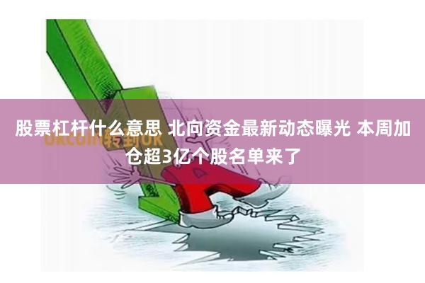 股票杠杆什么意思 北向资金最新动态曝光 本周加仓超3亿个股名单来了