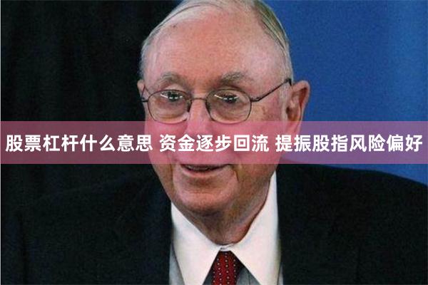 股票杠杆什么意思 资金逐步回流 提振股指风险偏好