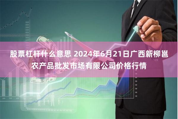 股票杠杆什么意思 2024年6月21日广西新柳邕农产品批发市场有限公司价格行情