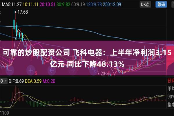 可靠的炒股配资公司 飞科电器：上半年净利润3.15亿元 同比下降48.13%