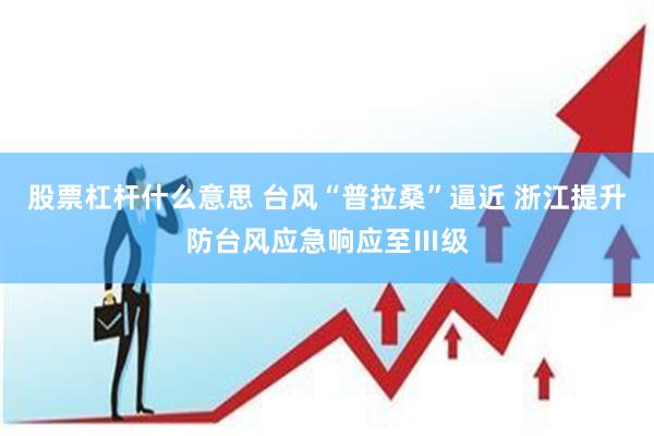 股票杠杆什么意思 台风“普拉桑”逼近 浙江提升防台风应急响应至Ⅲ级