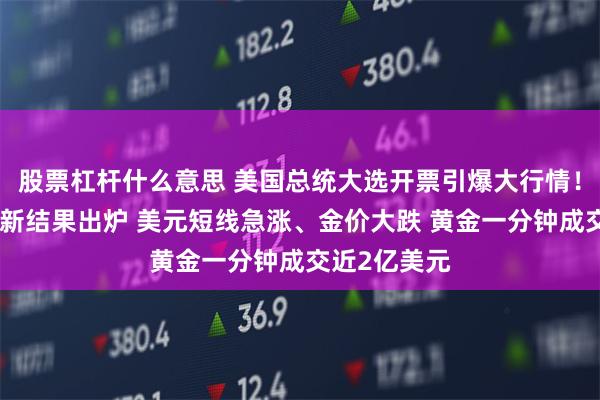股票杠杆什么意思 美国总统大选开票引爆大行情！美国大选最新结果出炉 美元短线急涨、金价大跌 黄金一分钟成交近2亿美元