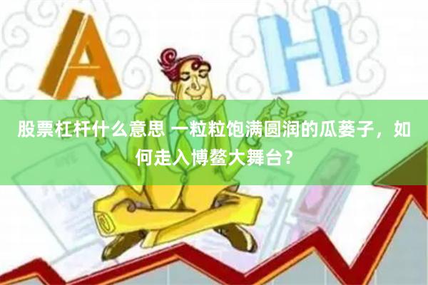 股票杠杆什么意思 一粒粒饱满圆润的瓜蒌子，如何走入博鳌大舞台？