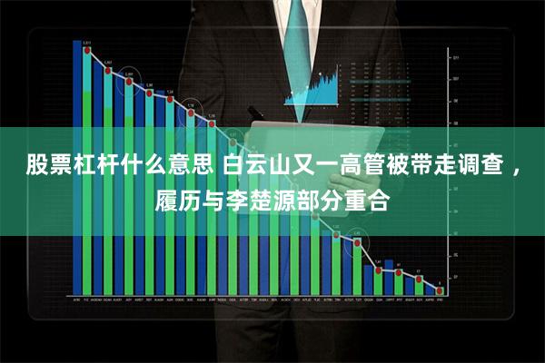 股票杠杆什么意思 白云山又一高管被带走调查 ，履历与李楚源部分重合