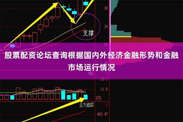 股票配资论坛查询根据国内外经济金融形势和金融市场运行情况