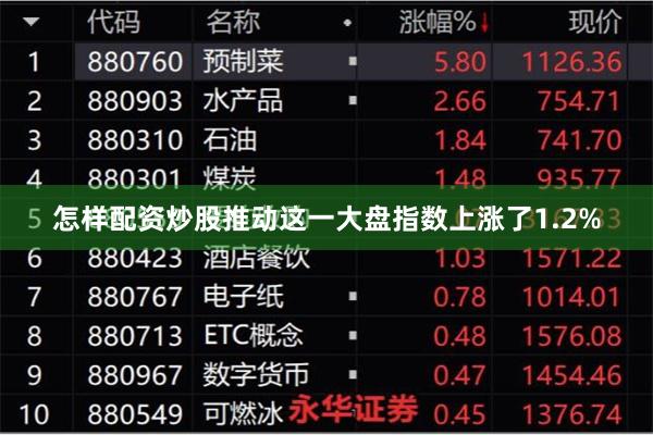 怎样配资炒股推动这一大盘指数上涨了1.2%
