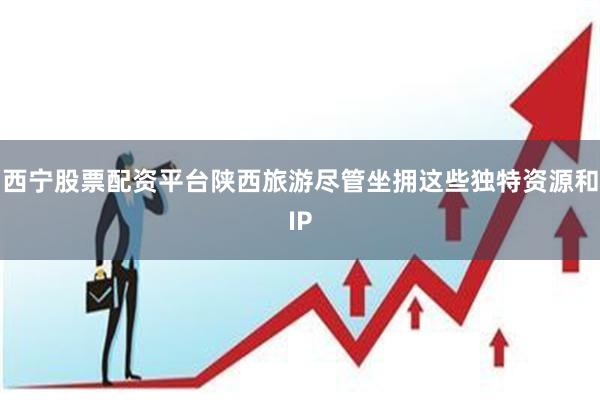 西宁股票配资平台陕西旅游尽管坐拥这些独特资源和IP